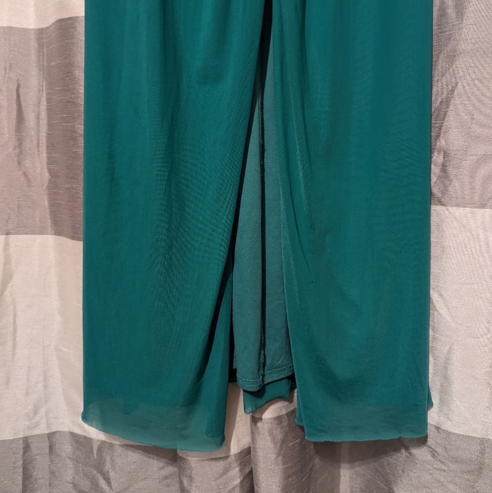 One by Eight Formal Gown Size 8, Teal with Colored Gems Prom - Picture 13 of 14